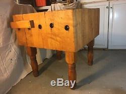 Wood Welded Butcher Block Table LOCAL PICK UP ONLY