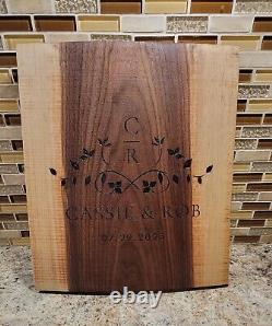 Wooden Butcher Block Cutting Board for Kitchen Extra Large Black Walnut Chop