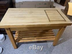 Wooden Butcher Block Table