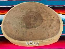 XLg Mexican Mesquite Kitchen Round Wooden Butchers Block Cutting Chopping Board