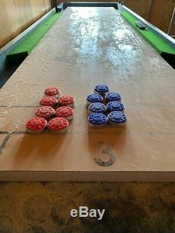 12 Pieds Shuffleboard Table Arcade Jeu Butcher Block Bois