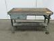 28dx60wx34h Butcherblock Wood/steel Top Work Bench Table Vintage Withdrawer