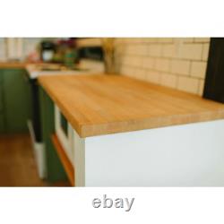 4 Ft. L X 25 In. D Bouclier En Bois Massif De Hêtre Non Fini Countertop Avec Eas