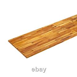 8 Ft. L X 25 In. D Acacia Block Butcher Standard Countertop En Teck D'or