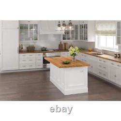 Acacia Solide 8 Ft. L X 25.5 In. D X 1 In. T, Butcher Block Countertop, Chêne Léger