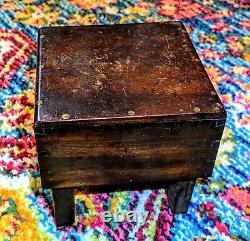 Antique Début Des Années 1900 Butcher Block Wood Table Apprentice Piece/salesman Sample
