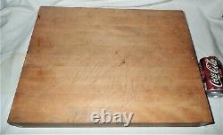 Antique USA Country Cuisine Food Butcher Block Wood Cutting Board Culinary Arts