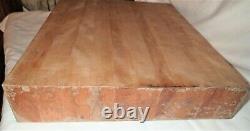 Antique USA Country Cuisine Food Butcher Block Wood Cutting Board Culinary Arts