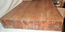 Antique USA Country Cuisine Food Butcher Block Wood Cutting Board Culinary Arts