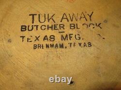 Antitique Tuk Away Kitchen Counter Round Wood Butcher Block Cutting Board Avec Frais