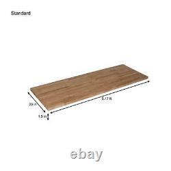 Birch Inachevé 6.17 Ft. L X 25 In. D X 1,5 Po. T Butcher Block Countertop