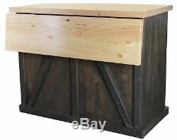 Butcher Block Bar Pour Le Petit-déjeuner Ilot-cuisine En Bois