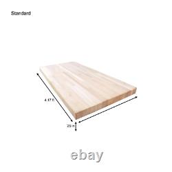 Butcher Block Countertop Érable Non Fini 4 Pi. L X 25 Po. D X 1,5 Po. T