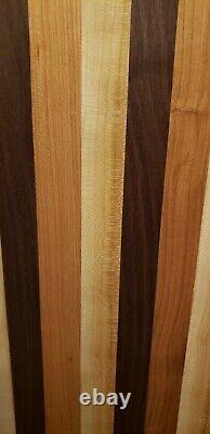 Chef's Large Cherry Walnut Maple Wood Cutting Or Charcuterie Board Butcher Block