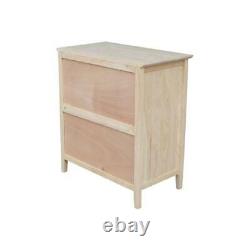 Commode 3 Tiroirs Butcher Block Top Unfinished Bois De Style Classique