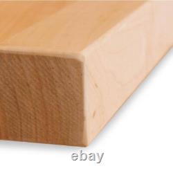 Comptoir de boucher Swaner en bois dur de bloc de boucher de 48 x 30 x 1.75 avec bordure adoucie en érable.