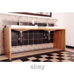 Comptoir de cuisine en bois massif non fini en bouleau de 4 pieds de long par 25 pouces de profondeur avec bordure arrondie.