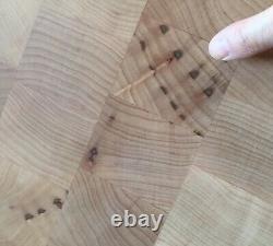 Énorme planche à découper en bois de bout de 25 pouces pour boucher îlot de comptoir de bloc boucher.