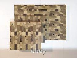 Ensemble de blocs de boucher Numéro 152, 153 & 156, grain de bout, fabriqué en peuplier et chêne blanc