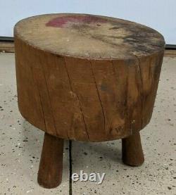 Fabrication Antique À La Main 3 Legged Petit Boucher Stool Decor Meubles Primitifs