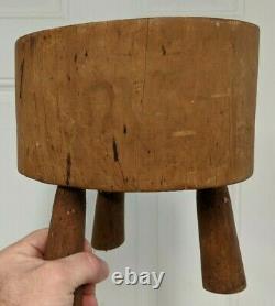 Fabrication Antique À La Main 3 Legged Petit Boucher Stool Decor Meubles Primitifs