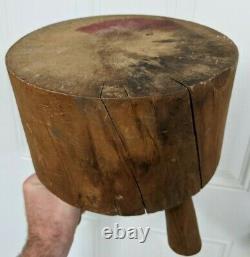 Fabrication Antique À La Main 3 Legged Petit Boucher Stool Decor Meubles Primitifs