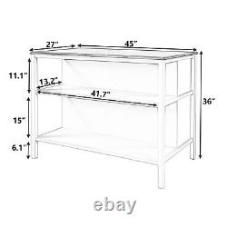 Île de cuisine en bois massif rustique TOPMAX 45, table de bloc de boucher en bois de caoutchouc