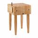 John Boos Pca2 Maple Wood End Grain Solid Butcher Block With Side Knife Slot