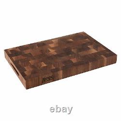 John Boos Walnut Wood Edge Grain Réversible Cutting Board, 18 X 12 X 1,75 Pouces