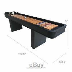 Nouveau 2 En 1 Shuffleboard Bowling Table Arcade Jeu Butcher Block Bois Vintage