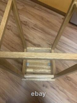 Nouveau tabouret de bar en chêne naturel fait sur mesure en cabine en bloc de boucher rustique Amish aux États-Unis