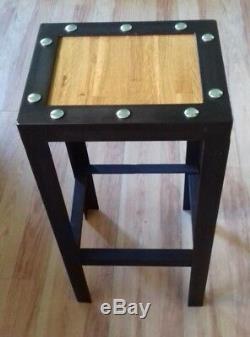 Oak Top Butcher Block Petit Bar Et Tabourets, Hand Made