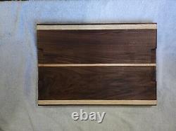 Planche à découper/boucher en bois dur vintage avec pieds 11,5x13,25x1,5H