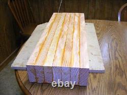 Planche à découper de boucher en bois de bout 9 x 24 x 3 pouces réversible