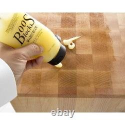 Planche à découper en bois John Boos de 20 x 15 avec un pack de 3 crèmes hydratantes pour bloc de boucher