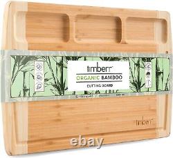 Planche à découper en bois de bambou grande taille pour cuisine, boucherie, fromage et sculpture.