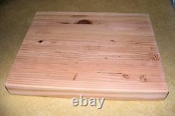 Planche à découper en bois de boucher de bord de grain 12 x 18 x 3 pouces réversible