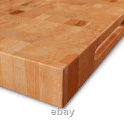 Planche à découper en bois dur cultivé aux États-Unis, bloc de boucher 20 L x 15 l 2-1/4 épaisseur