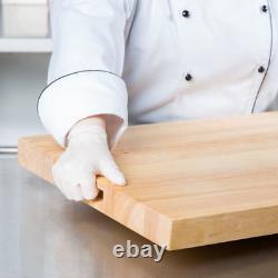 Planche à découper en bois massif pour restaurant commercial de boucherie, 30 x 18 x 1 3/4 pouces