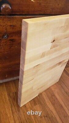 Planche à découper en bouleau massif fait main et finie, de grande taille, en bois solide, de dimensions 25 x 18 x 1,5 pouces.