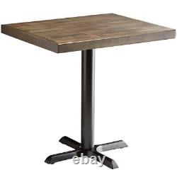 Plateau de table de restaurant de style bloc boucher de 30 pouces carrés en bois d'espresso fini