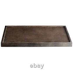 Plateau de table de restaurant rectangulaire de style bloc de boucher en bois d'espresso de 24'' x 30''