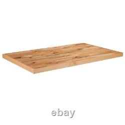 Plateau de table de restaurant rectangulaire de style bloc de boucher en bois massif de 30' x 48'