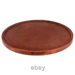 Plateau de table de restaurant style bloc de boucher rond de 36 po avec finition en bois d'acajou