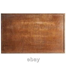 Plateau de table rectangulaire de style bloc de boucher de 30'' x 48'' en bois vintage