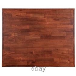 Plateau de table rectangulaire de style boucher en bois de mahogany de 24'' x 30''