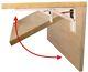 Pliant Workbench 4 Pi. Épais Mur-montable Butcher Block Haut Bois Cadre En Acier