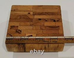 Rare 1920's-30's Butcher Block Cutting Board-8x8x3-nice Condition-unique Taille