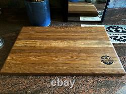 Rare Tiger Oak & Ambrosia Maple Thick Style Cutting Board Avec Bonus