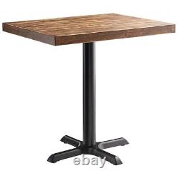 Table de restaurant rectangulaire de style bloc boucher en bois vintage de 24'' x 30''